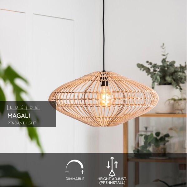 Lustră pe cablu MAGALI 1xE27/40W/230V bej Lucide 03435/56/72
