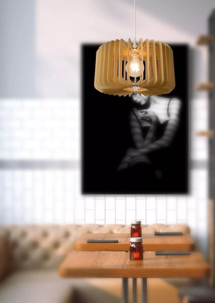 Lustră pe cablu ETTA 1xE27/40W/230V d. 39 cm lemn Lucide 46406/39/76