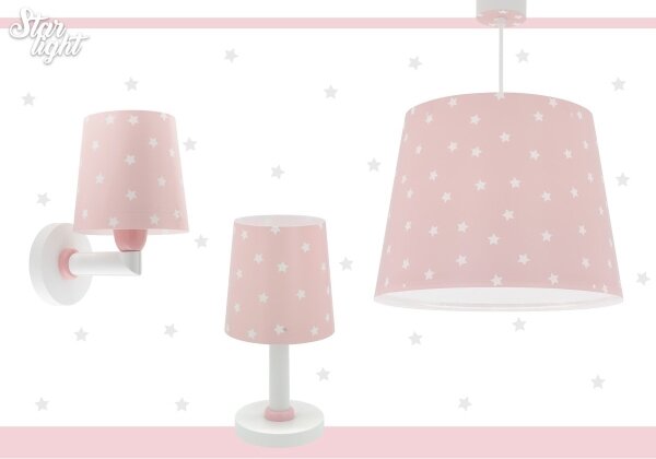 Lustră pentru copii STAR LIGHT 1xE27/60W/230V roz Dalber 82212S