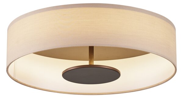 Plafonieră modernă bej din material textil, cu LED, cu dimmer în 3 trepte - Bredow