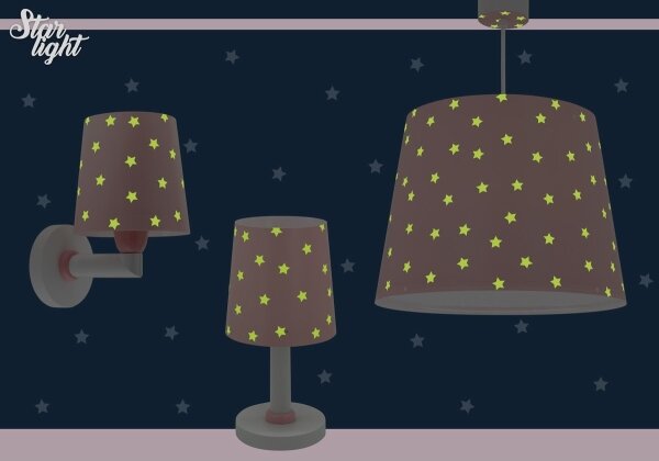 Aplică pentru copii STAR LIGHT 1xE27/60W/230V roz Dalber 82219S