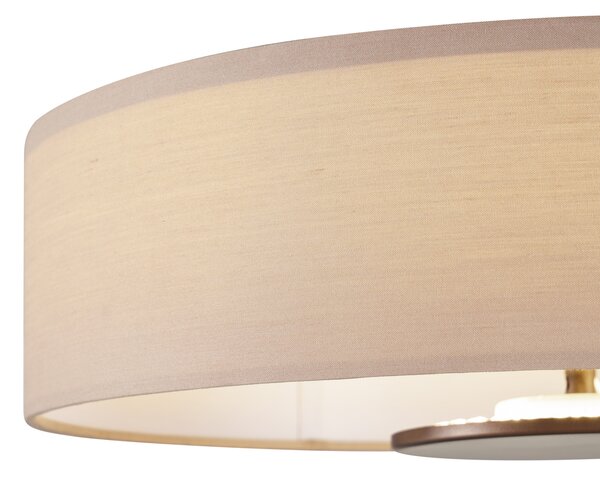 Plafonieră modernă bej din material textil, cu LED, cu dimmer în 3 trepte - Bredow