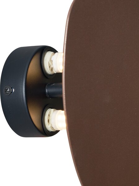 Lampă de perete de design bronz organic 20 cm 2 lumini - Pulley