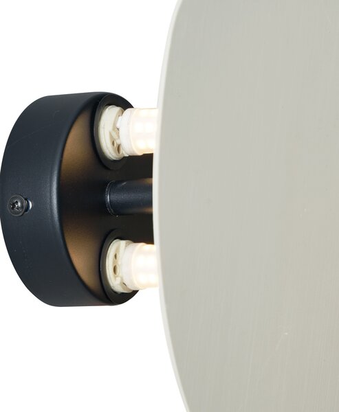 Lampă de perete de design bej organic 20 cm 2 lumini - Pulley