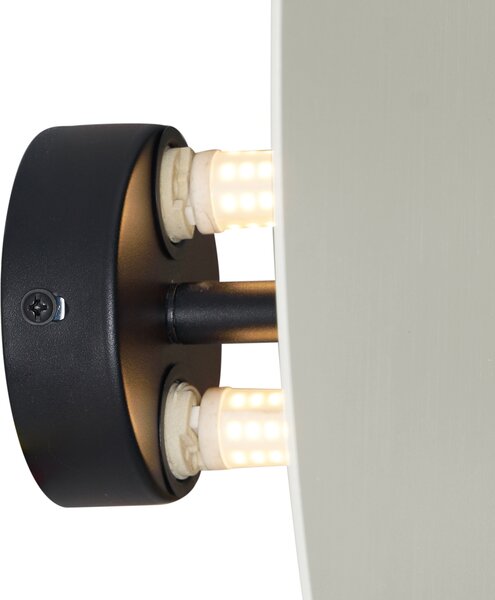 Lampă de perete de design bej organic 32cm 2 lumini - Pulley