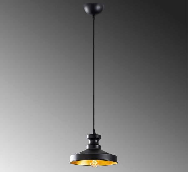 Lustră pe cablu BERCESTE 1xE27/40W/230V neagră