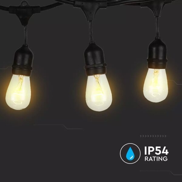 Lanț exterior STRING 5m 10xE27/40W/230V IP54