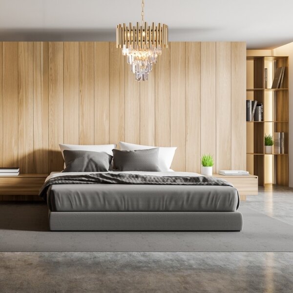 Lustră de cristal pe lanț MADISON 9xE14/40W/230V aurie