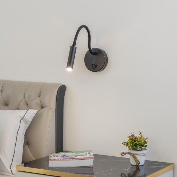 Lampă flexibilă dimabilă de perete Brilagi MAYA 1xG9/4W/230V negru