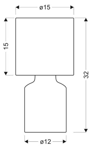 Lampă de masă INER 1xE14/40W/230V gri