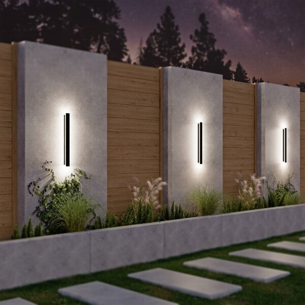 Corp de iluminat de perete pentru exterior LED/18W/230V 60 cm IP65 negru