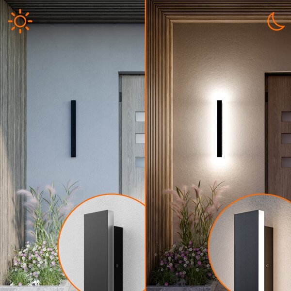 Corp de iluminat de perete pentru exterior LED/18W/230V 60 cm IP65 negru