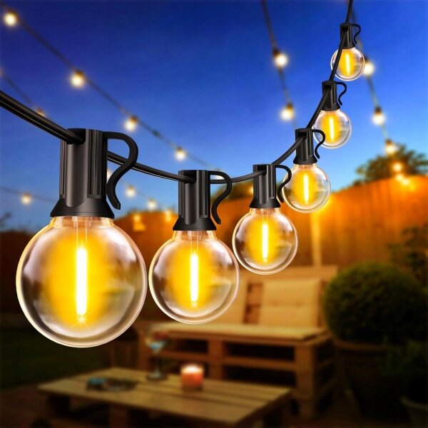 Ghirlandă decorativă LED reglabilă pentru exterior 36xE12/1W/24/230V 22,35 m IP65 neagră + telecomandă