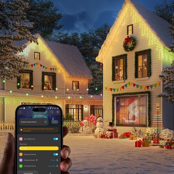 Govee - LED RGBIC Ghirlandă cu țurțuri pentru exterior 10m Wi-Fi Matter IP65