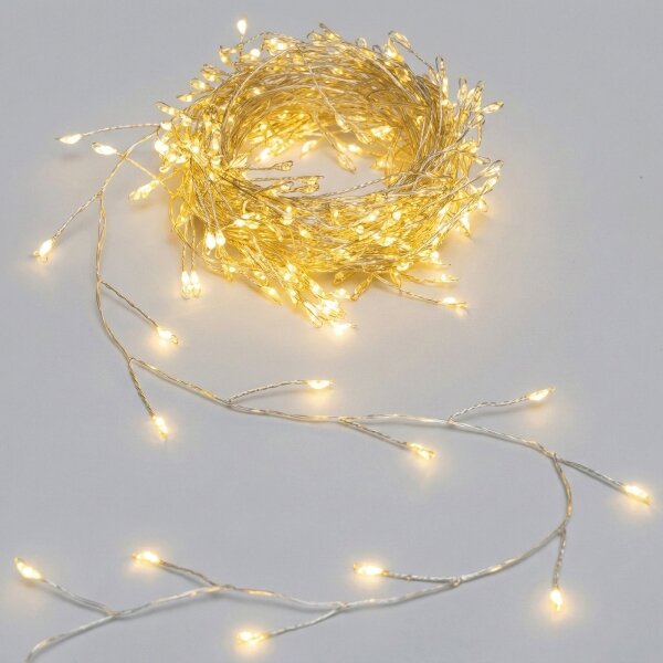 Aigostar - LED ghirlandă de Crăciun pentru exterior 200 LED/8 moduri 3xAA 6,3m IP44 alb cald