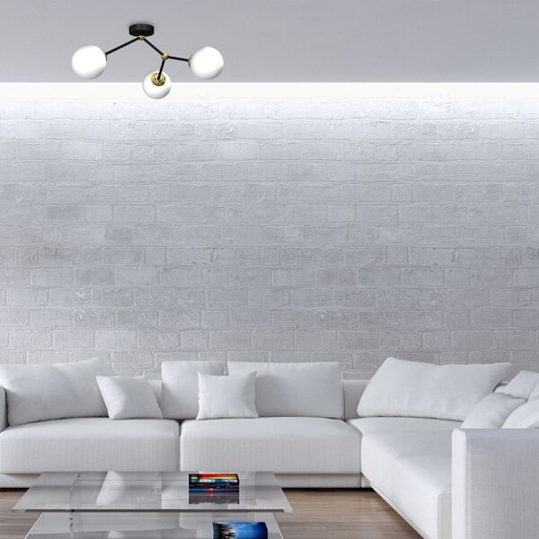 Lustră aplicată JOY 3xE14/40W/230V neagră/aurie