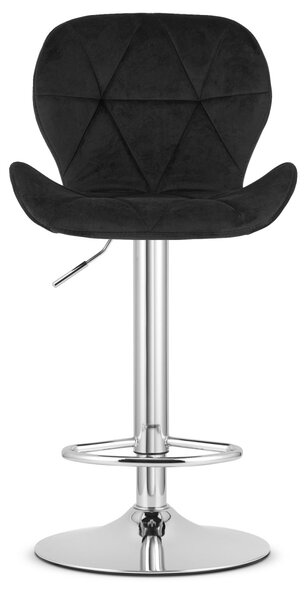 Scaun de bar negru WEST VELVET