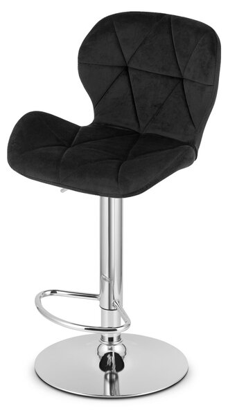 Scaun de bar negru WEST VELVET