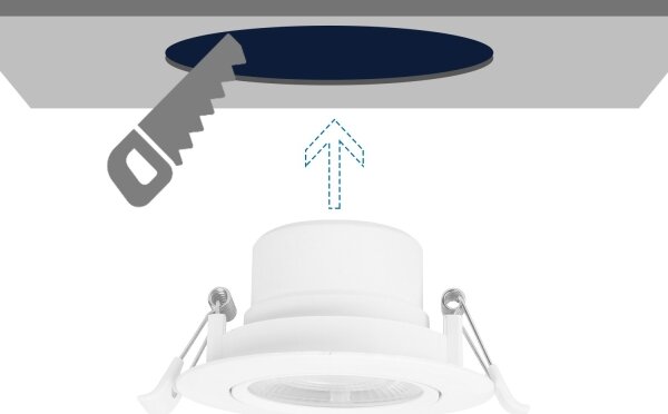 Aigostar - Corp de iluminat încastrat LED/7W/230V 3000K diam. 8,5 cm alb cald