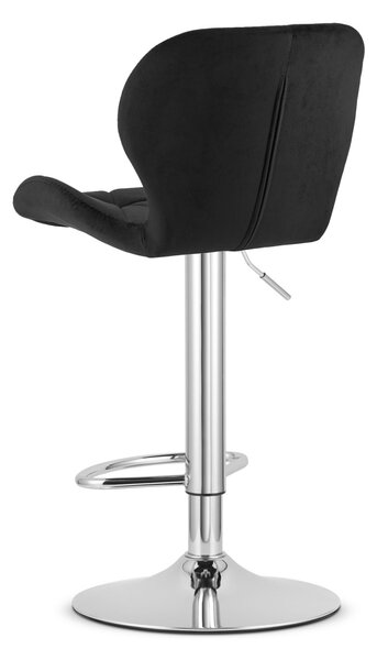 Scaun de bar negru WEST VELVET