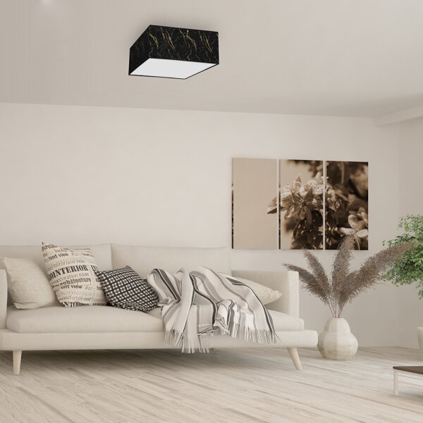Plafonieră SENSO 2xE27/60W/230V negru