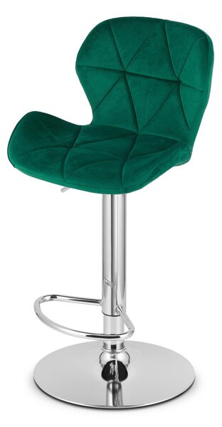 Scaun de bar verde WEST VELVET