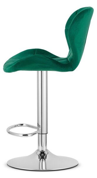 Scaun de bar verde WEST VELVET