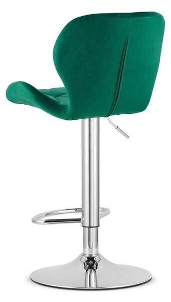 Scaun de bar verde WEST VELVET