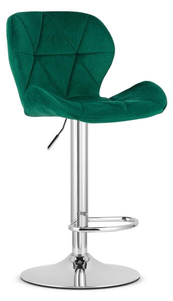 Scaun de bar verde WEST VELVET