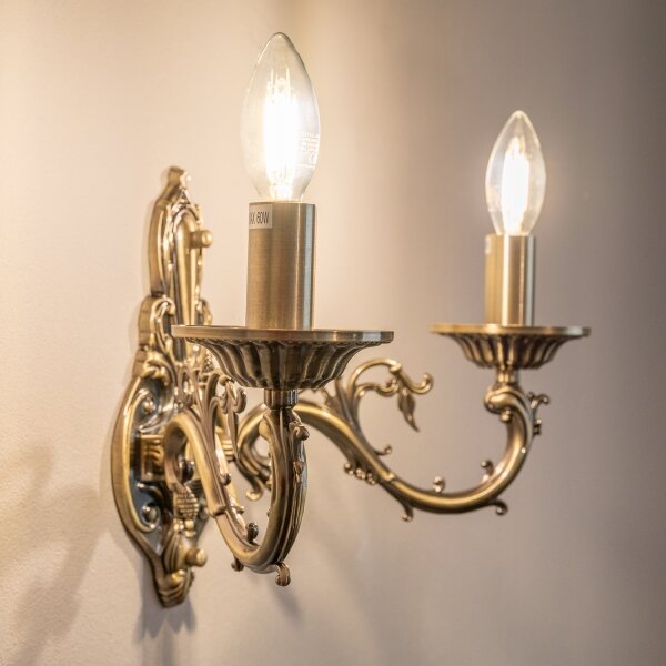 BRILAGI - Lampă de perete CLASSIC 2xE14/10W/230V alamă