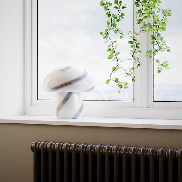 Lampă de masă By Rydéns, Mira Mushroom, Alb, Camera de zi, Sticlă