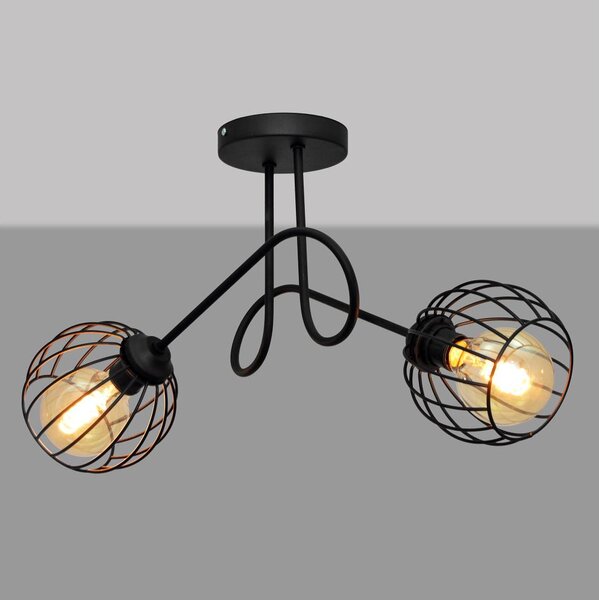 Lustră aplicată OXFORD 2xE27/15W/230V neagră