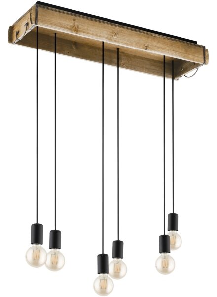 Eglo 43592 - Lustră pe cablu WOOTTON 6xE27/40W/230V