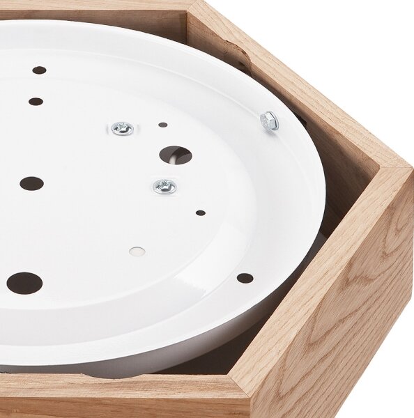 Plafonieră OAK HEX 1xE27/60W/230V d. 32 cm stejar