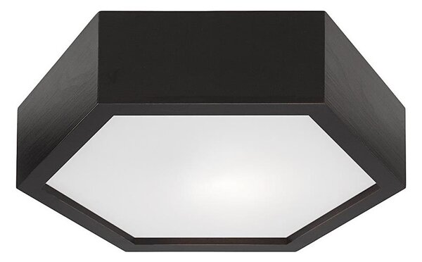 Plafonieră HEX 1xE27/60W/230V d. 32 cm negru pin