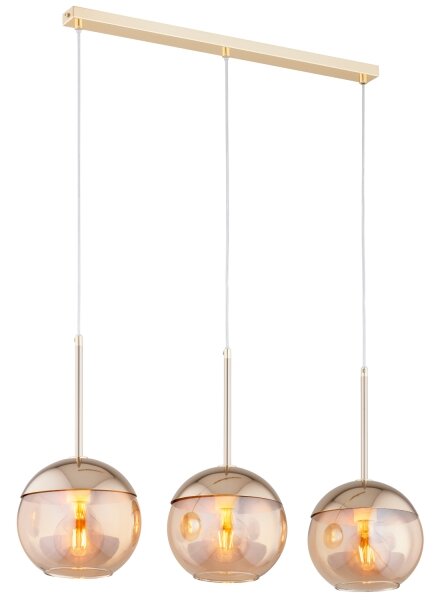 Lustră pe cablu VOLDA 3xE27/60W/230V alamă