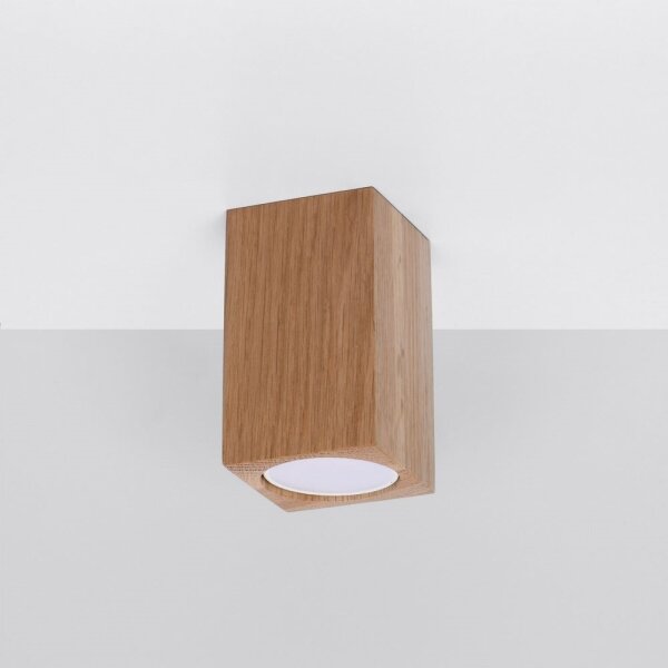 Spot KEKE 1xGU10/40W/230V 10 cm stejar Sollux SL.1040