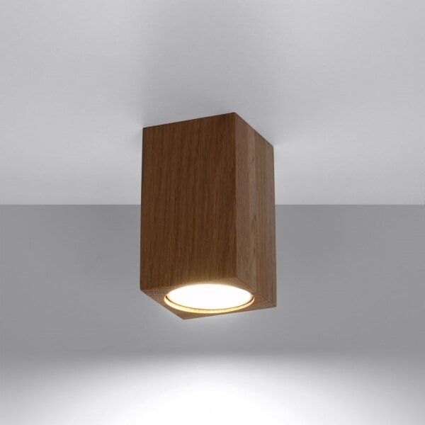 Spot KEKE 1xGU10/40W/230V 10 cm stejar Sollux SL.1040