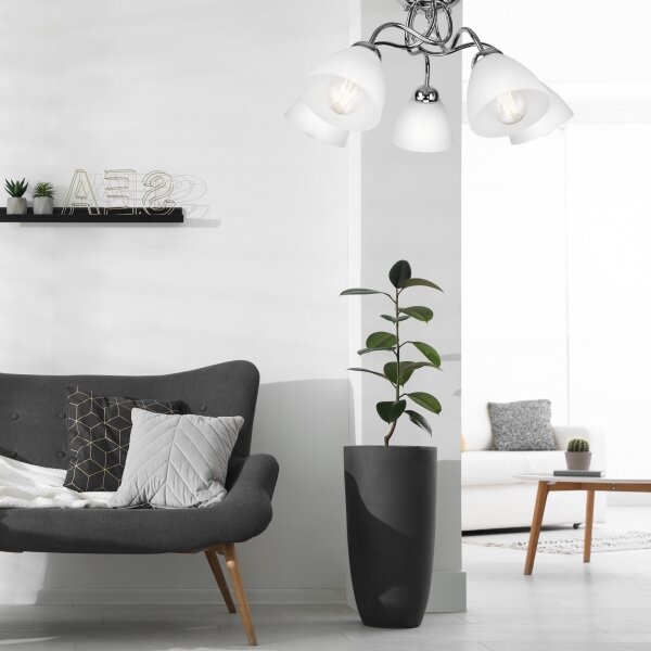 Lampă de perete MIRANDA 5xE27/60W/230V crom lucios