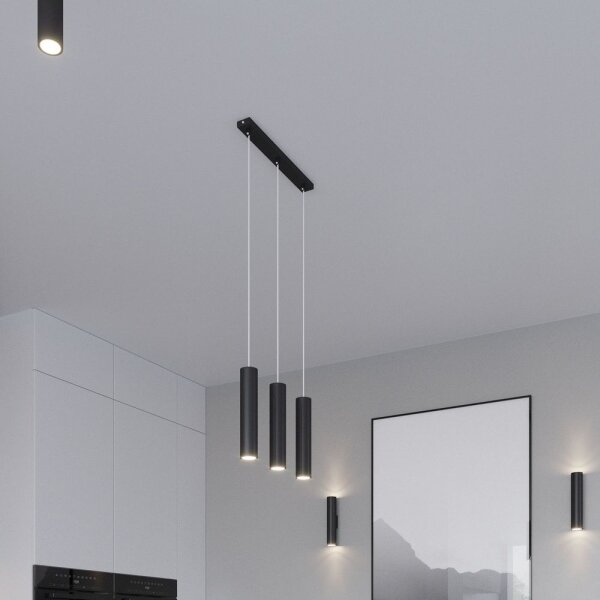Lustră pe cablu LAGOS 3xGU10/40W/230V neagră Sollux SL.1079