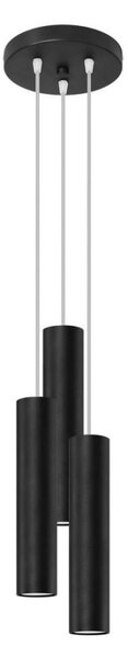 Lustră pe cablu LAGOS 3xGU10/40W/230V neagră Sollux SL.1079