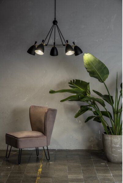 Lustră pe tijă CHARLOTTE 5xE27/15W/230V albă/aurie Argon 2117
