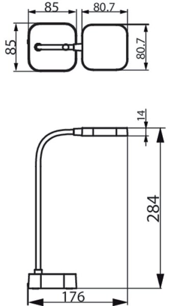 Philips ROCK LED lampă de birou tactilă, dimabilă, 5W/5V, 1800 mAh