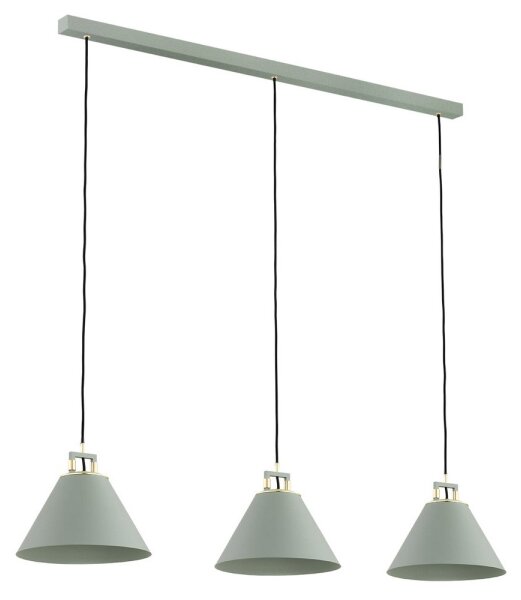 Lustră pe cablu ORTE 3xE27/15W/230V verde Argon 6177