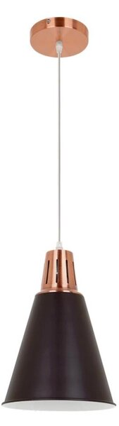 Klausen KL 6236 - Lustr SHADE 1xE27/15W/230V cupru/negru pe cablu
