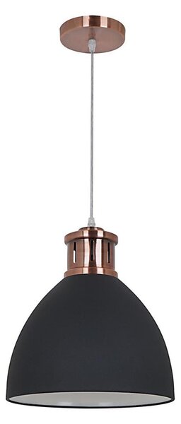 Klausen KL 6240 - Lustr metalic pe cablu 1xE27/15W/230V cupru/negru