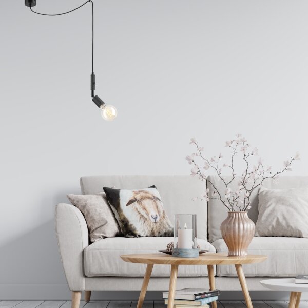 Lustr INA pe cablu 1xE27/42W/230V negru