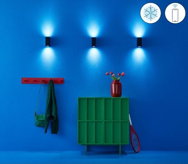 Aplică LED RGBW dimabilă UP&DOWN 2xGU10/4,7W/230V negru Wi-Fi