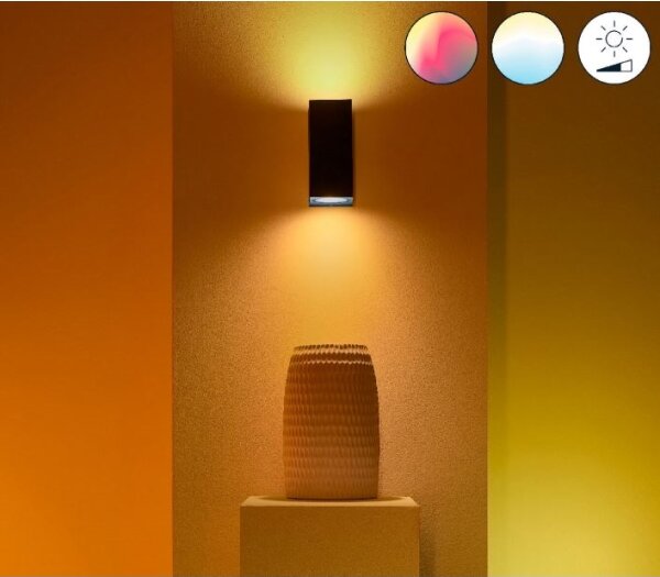 Aplică LED RGBW dimabilă UP&DOWN 2xGU10/4,7W/230V negru Wi-Fi