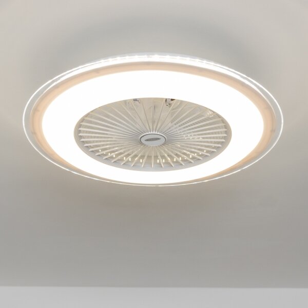 Plafonieră LED dimabilă cu ventilator Brilagi RONDA LED/48W/230V alb + telecomandă